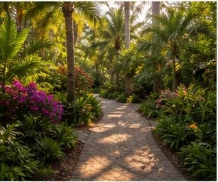 Palm-lined outdoor Naples Florida scenery