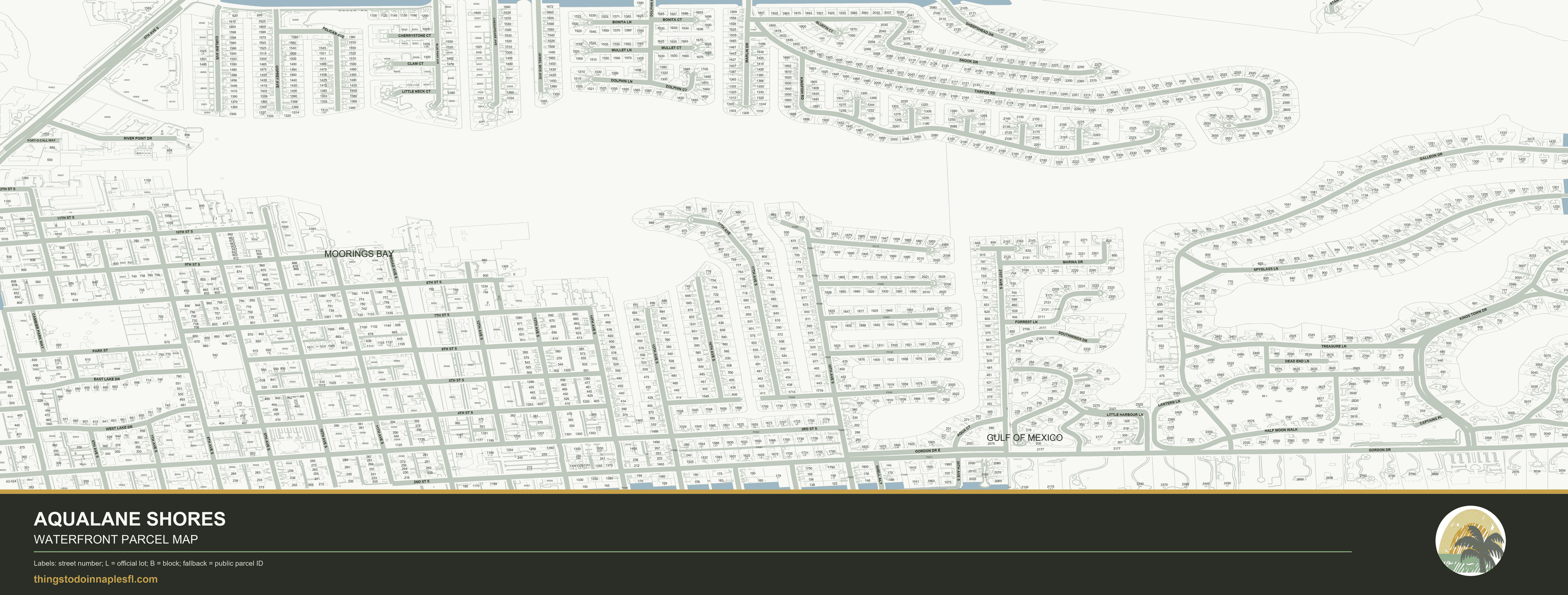 Aqualane Shores community parcel map preview