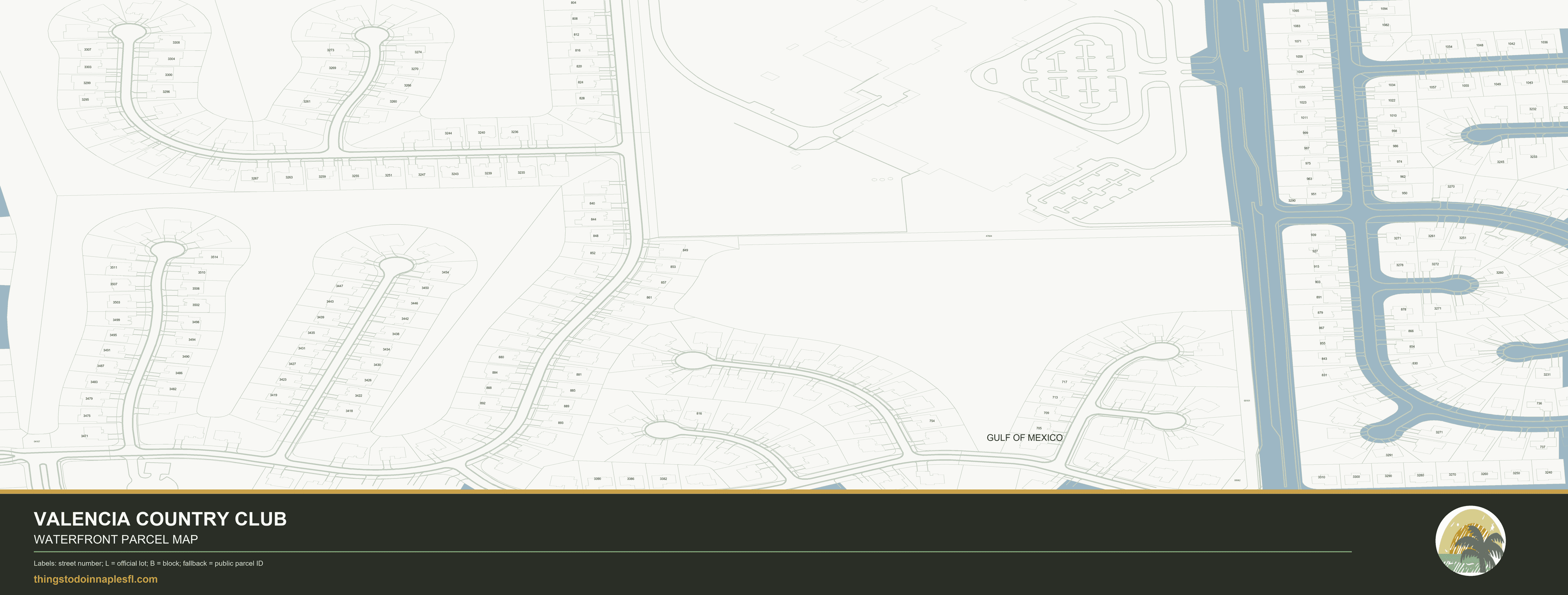Valencia Country Club community parcel map preview