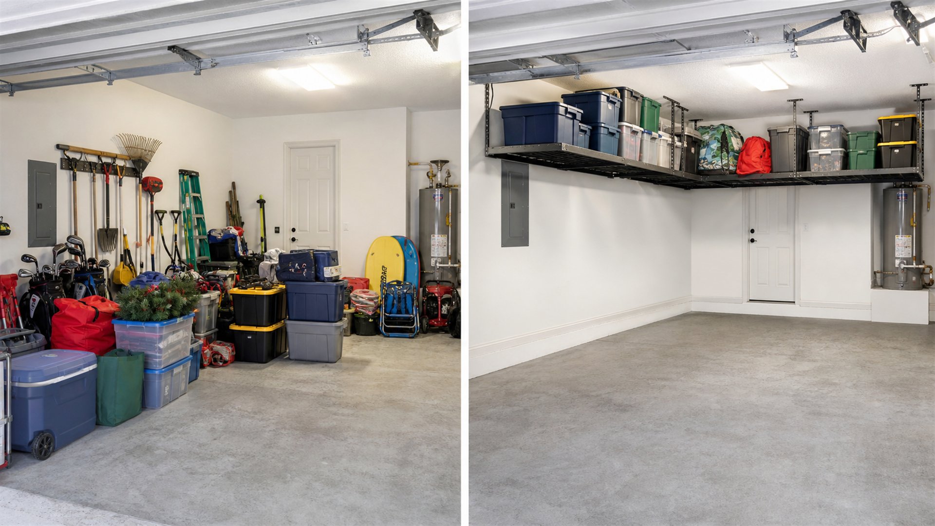 Garage Ceiling Storage Racks Installation image